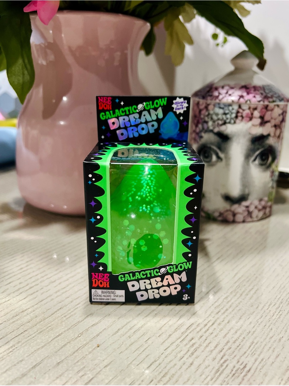 NeeDoh Galactic Glow Dream Drop - Green Sensory Toy Squishy AUTHENTIC